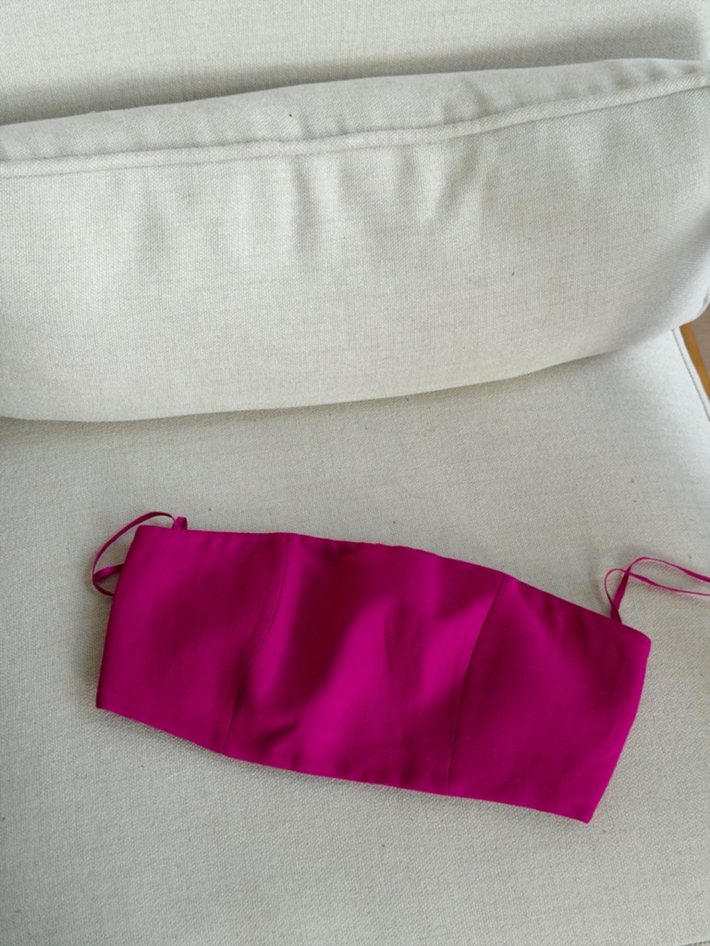 COS Linen Bustier Bright Fuchsia Top